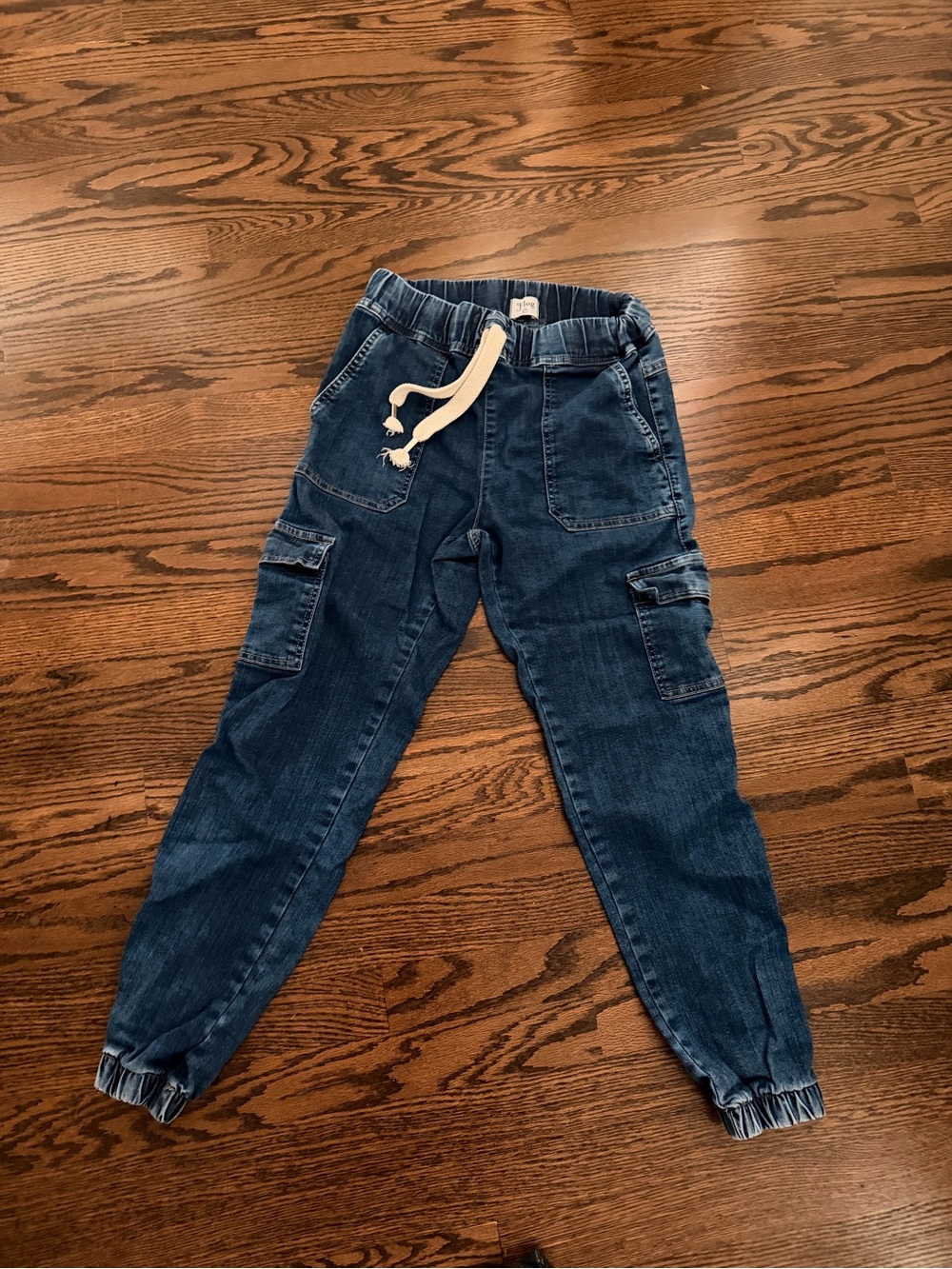 BEVY FLOG Navy Blue Cargo Jogger jeans with Drawstring